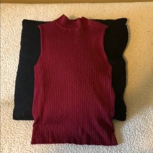 High Neck, Ribbed Crop Top